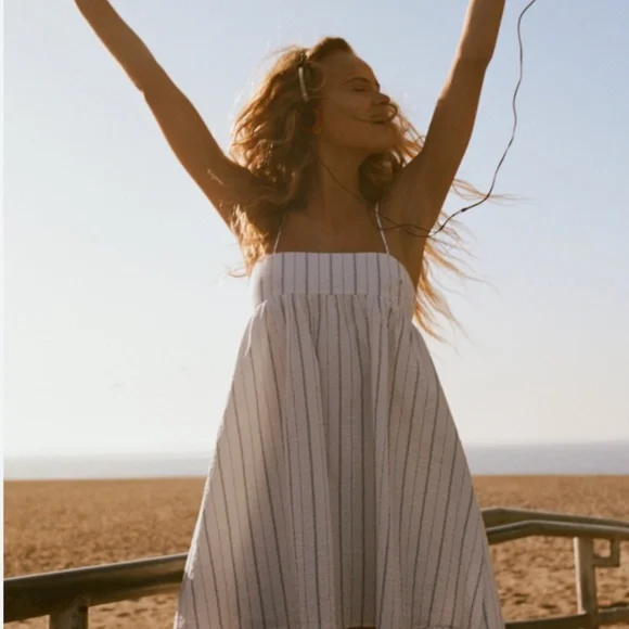 zara blue babydoll dress